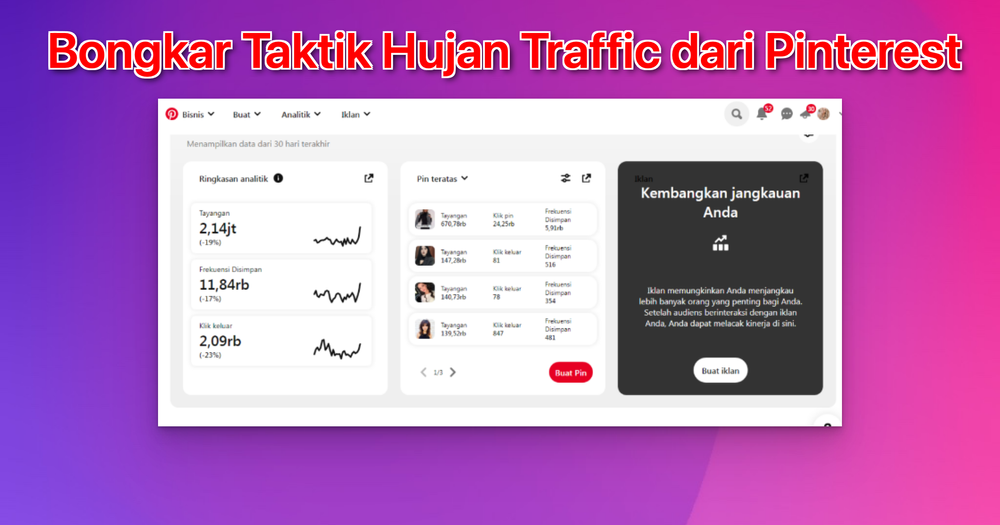 Taktik Hujan Trafik dari Pinterest Part #1: Teknik Bypass Algoritma